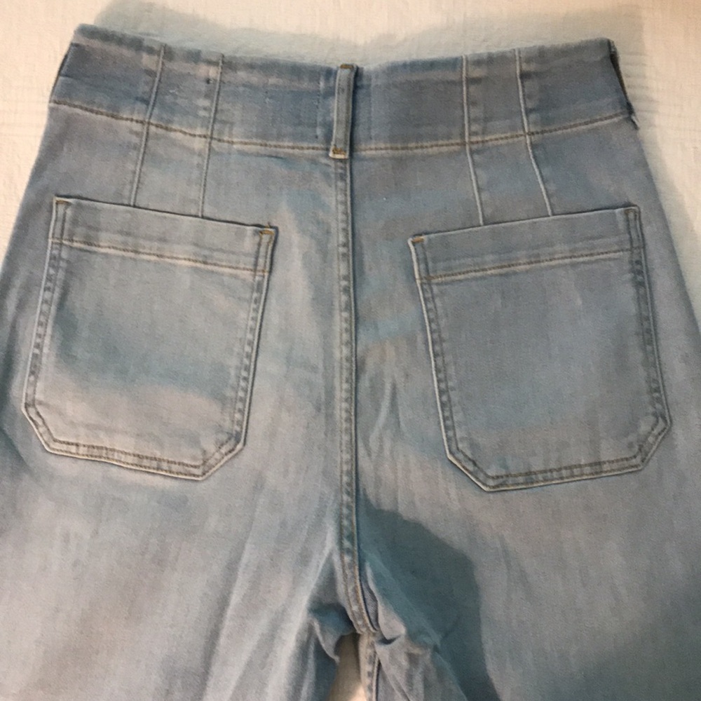 Maeve by Anthropologie Collette Light Wash Blue Denim Patch Pocket Jeans 30 - Picture 7 of 17
